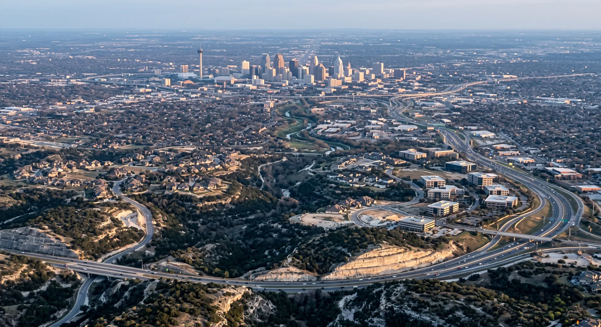 Aerial view of San Antonio, Texas